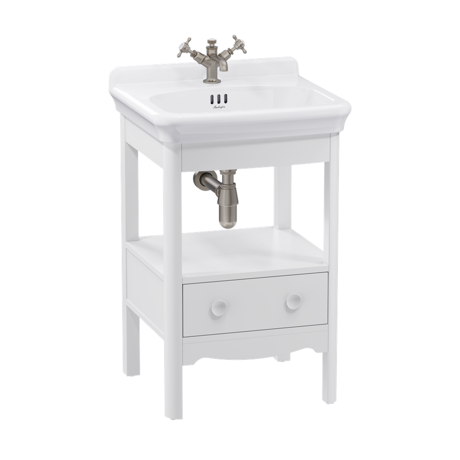 Burlington Guild Floor Standing Vanity Unit 560mm (Wash Basin & Worktop NOT Included) Varley White [GU5600VWFS]