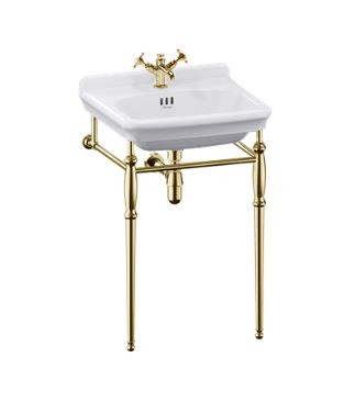 Burlington Guild Basin Washstand 560mm (Wash Basin NOT Included) Gold [GU56X77G]