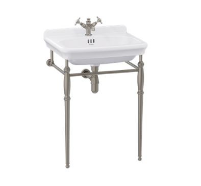 Burlington Guild Basin Washstand 620mm (Wash Basin NOT Included) Brushed Nickel [GU62X77L]