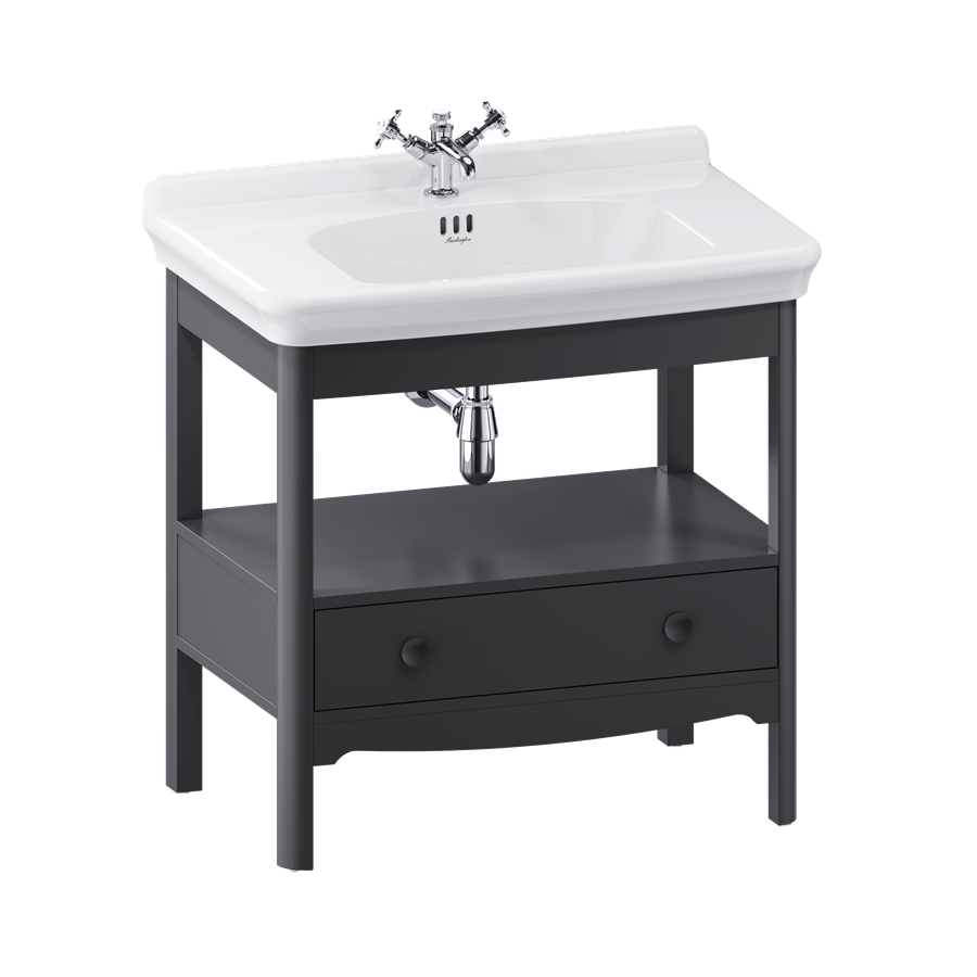 Burlington Guild Floor Standing Vanity Unit 850mm (Wash Basin & Worktop NOT Included) Ashbee Grey [GU8500DAGFS]