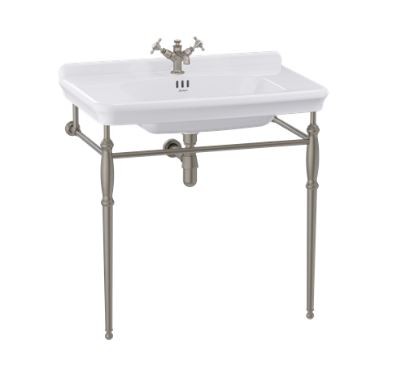 Burlington Guild Basin Washstand 850mm (Wash Basin NOT Included) Brushed Nickel [GU85X77L]