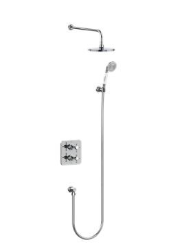 Burlington Guild Thermo Concealed Diverter Shower Valve Pack with Additional Accessories (Dual Outlet) Chrome [GUSHOWERPACKQ3C]