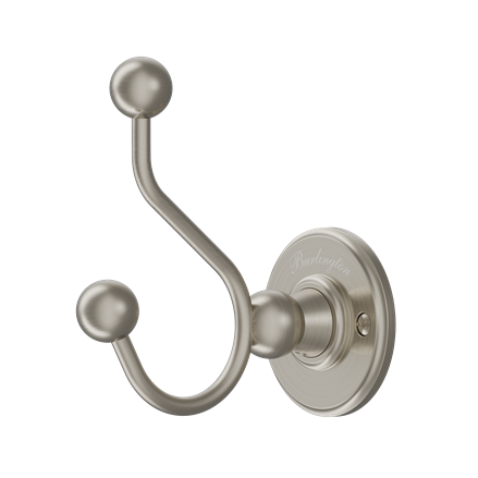 Burlington Robe Hook (Double) Brushed Nickel [A4BNKL]