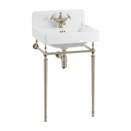 Burlington Basin Wash Stand (for 560 & 580mm Basins) Brushed Nickel (Basin NOT Included) [T22ABNKL]