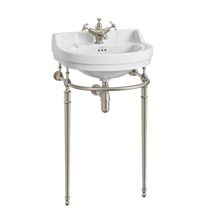 Burlington Basin Wash Stand (for 560mm Round Basins) Brushed Nickel (Basin NOT Included) [T24ABNKL]