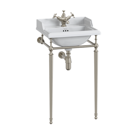 Burlington Basin Wash Stand (for 510mm Basins) Brushed Nickel (Basin NOT Included) [T52BNKL]