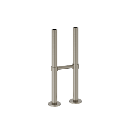 Burlington Stand Pipes with Horizontal Support Bar (Pair) Brushed Nickel [W7BNKL]