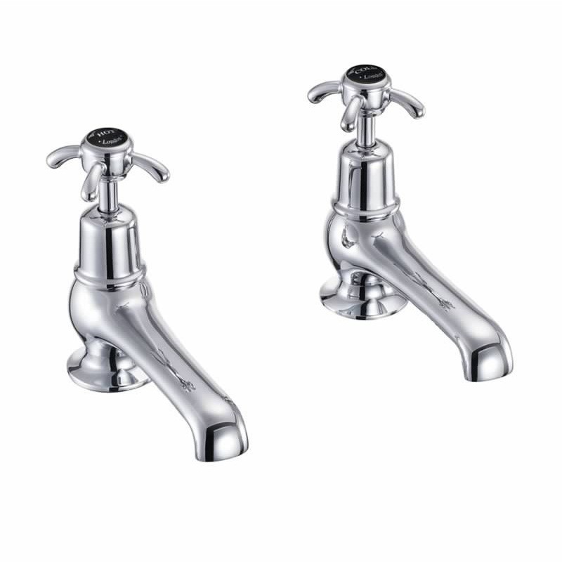 Burlington AN2BLA Anglesey Basin Pillar Tap 5(in) Chrome (Matt Black Indicies)