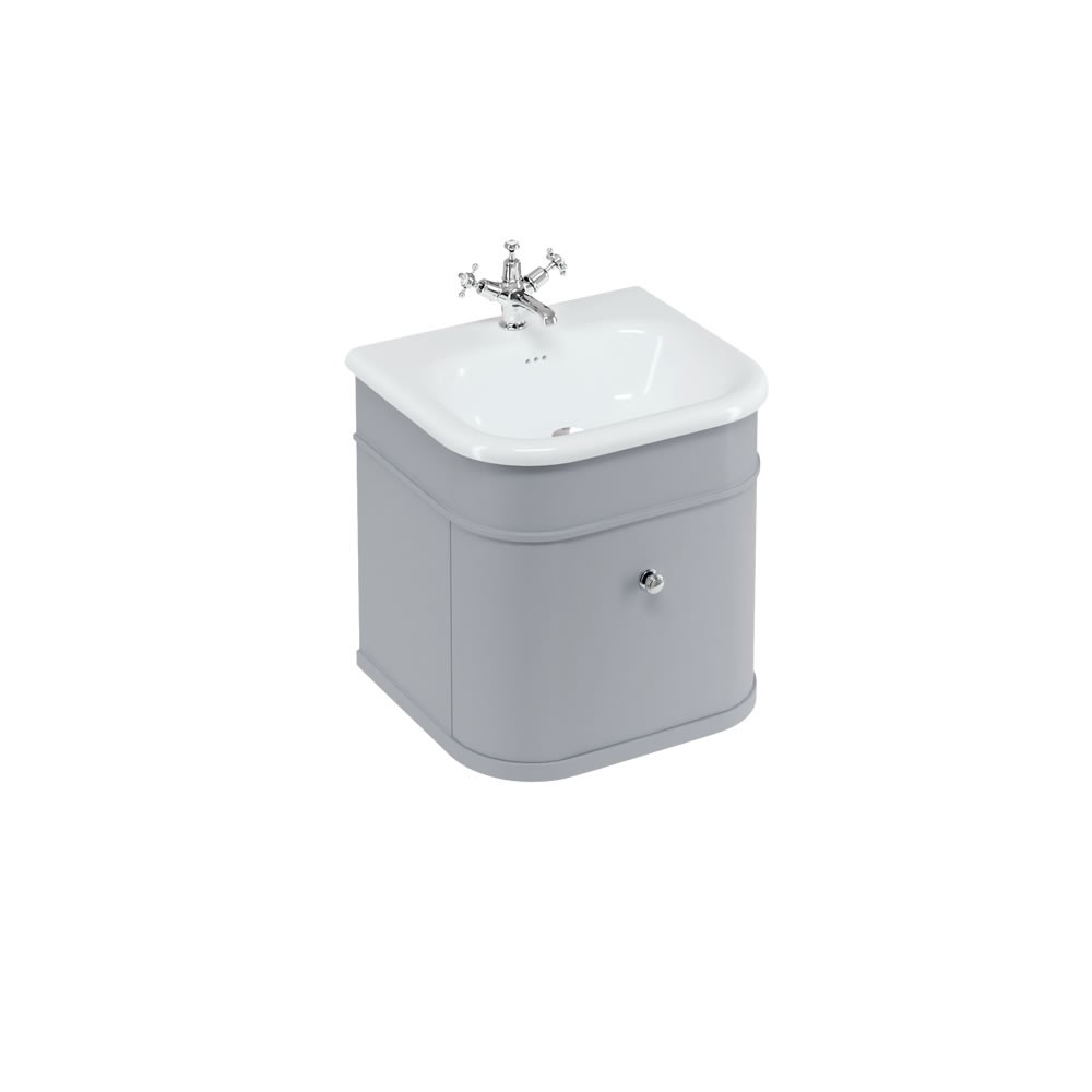 Burlington CH55G Chalfont 550mm Single Drawer Unit Matt Grey (Basin/Handles/Legs NOT Included)