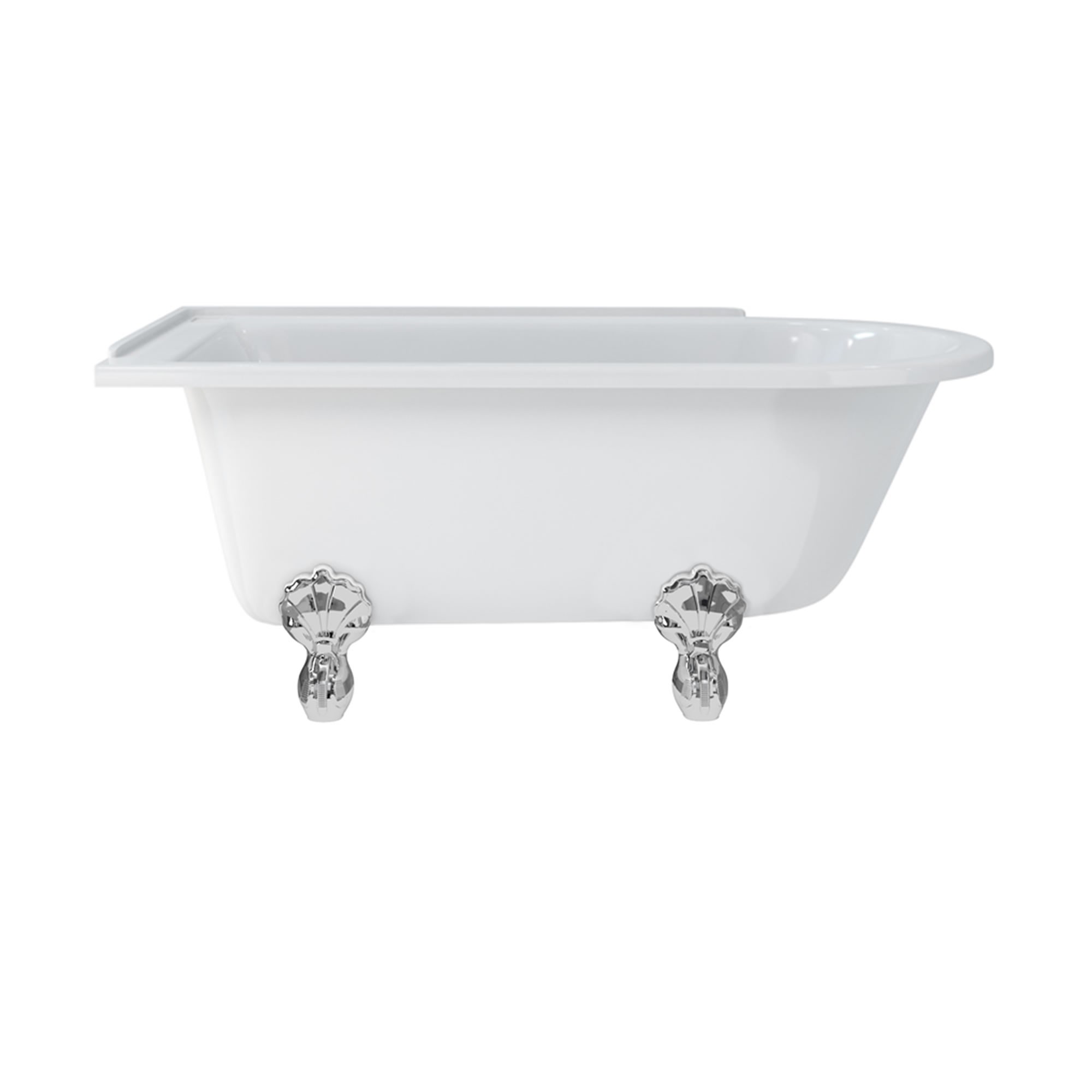 Burlington E20 Hampton Freestanding Shower Bath 1500 x 750mm Left Hand (Bath Feet NOT Included)