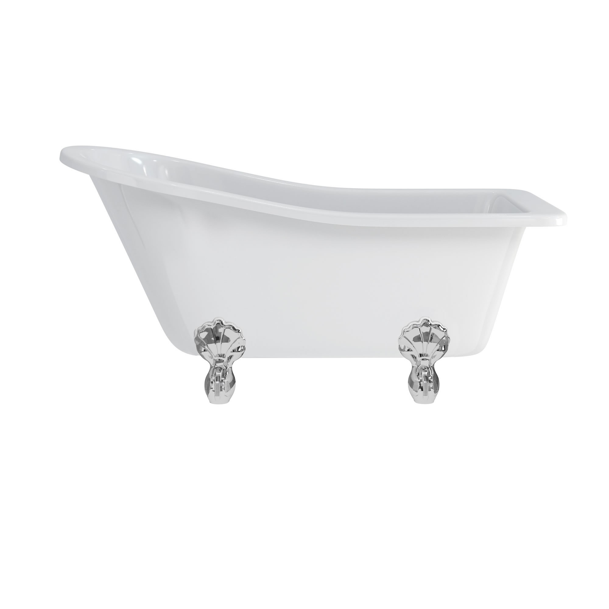 Burlington E6 Buckingham Slipper Freestanding Bath 1500 x 750mm (Bath Feet NOT Included)