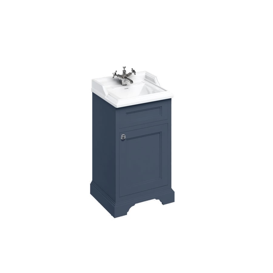 Burlington FC8B Freestanding 500mm Vanity Unit with Single Door Blue (Basin NOT Included)