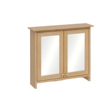 Burlington Guild Mirror Cabinet 650 x 572mm Light Oak [GU6557LOKCAB]