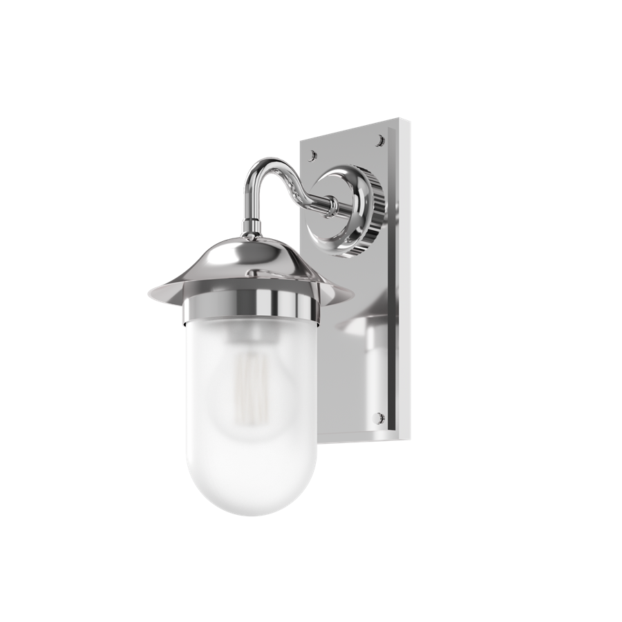 Burlington Guild Wall Light with Frosted Glass Chrome [GUL001C]