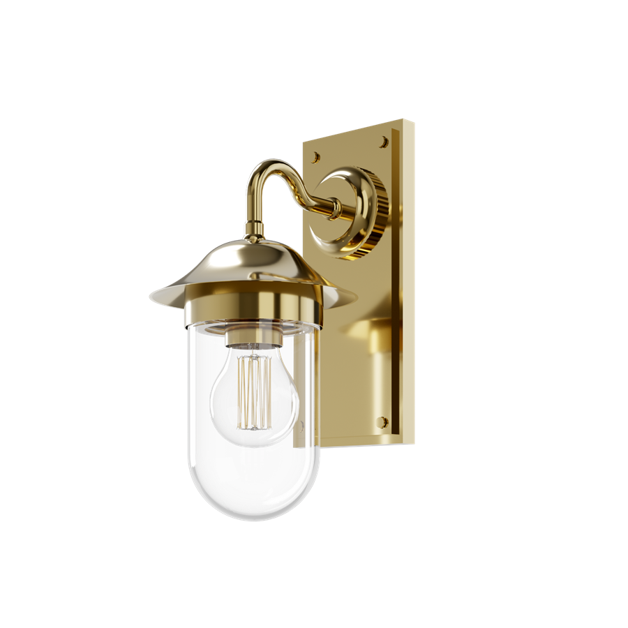 Burlington Guild Wall Light with Clear Glass Gold [GUL002G]