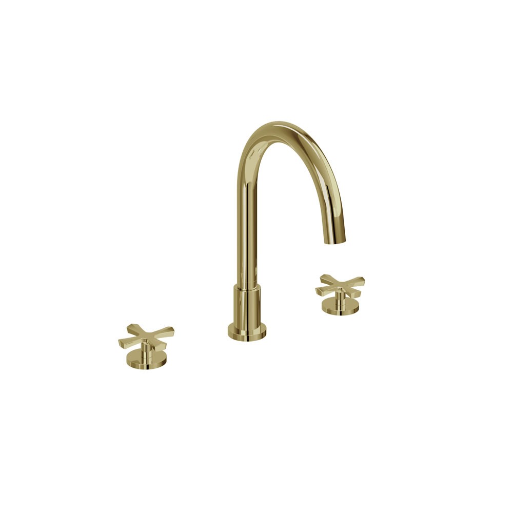 Burlington RIV32GOLD Riviera Deck Mounted Bath Filler 3 Tapholes Gold