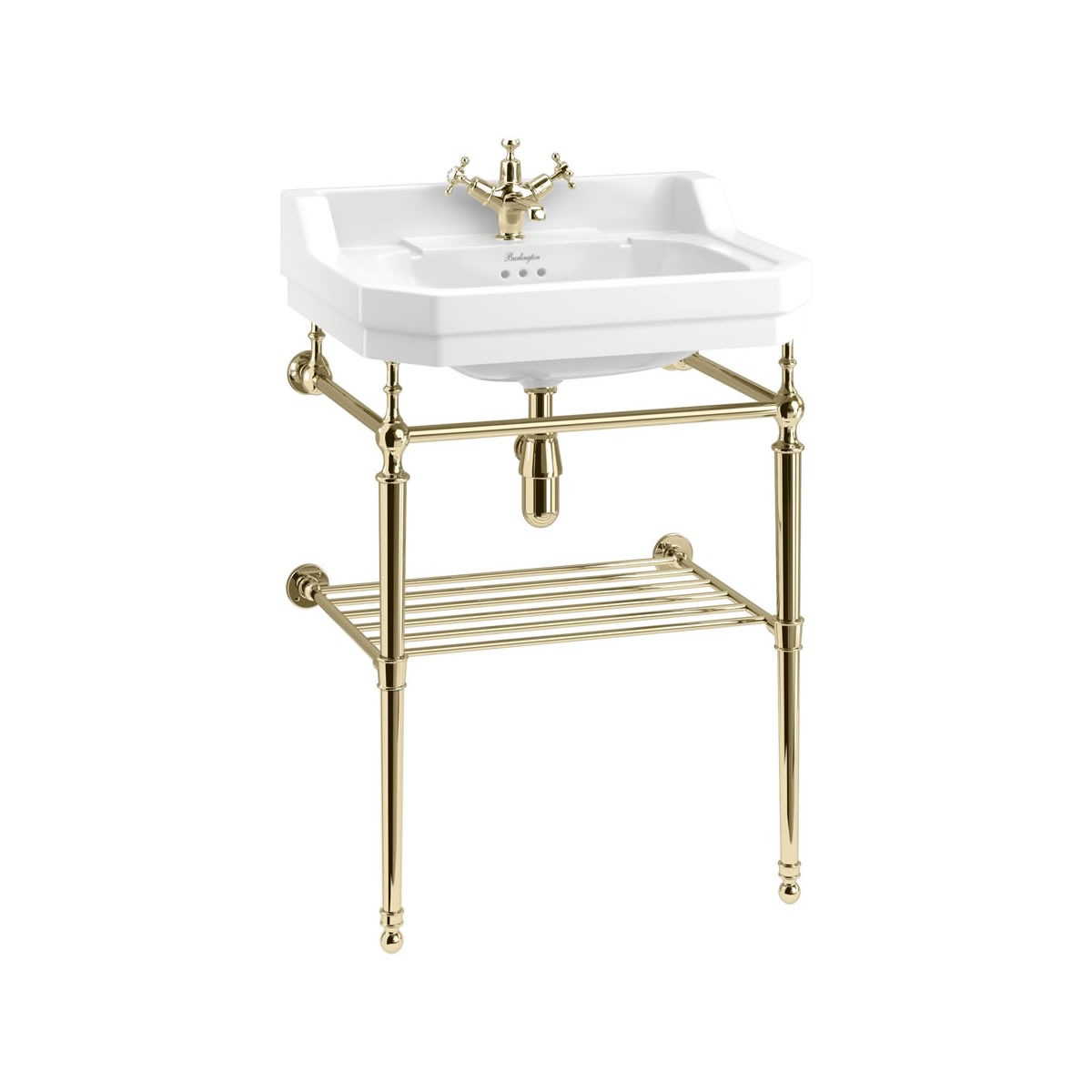 Burlington T23ASGOLD Optional Towel Rack (for 610mm Basin Wash Stand) Gold (Basin & Wash Stand NOT Included)