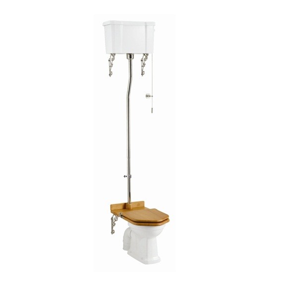 Burlington T30CHR High Level WC Flush Pipe Kit Chrome (WC Pan & Cistern NOT Included)
