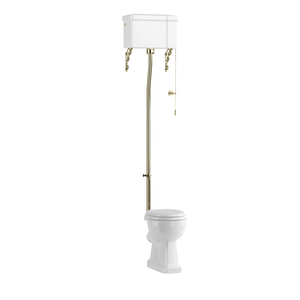 Burlington T30GOLD High Level WC Flush Pipe Kit Gold (WC Pan & Cistern NOT Included)