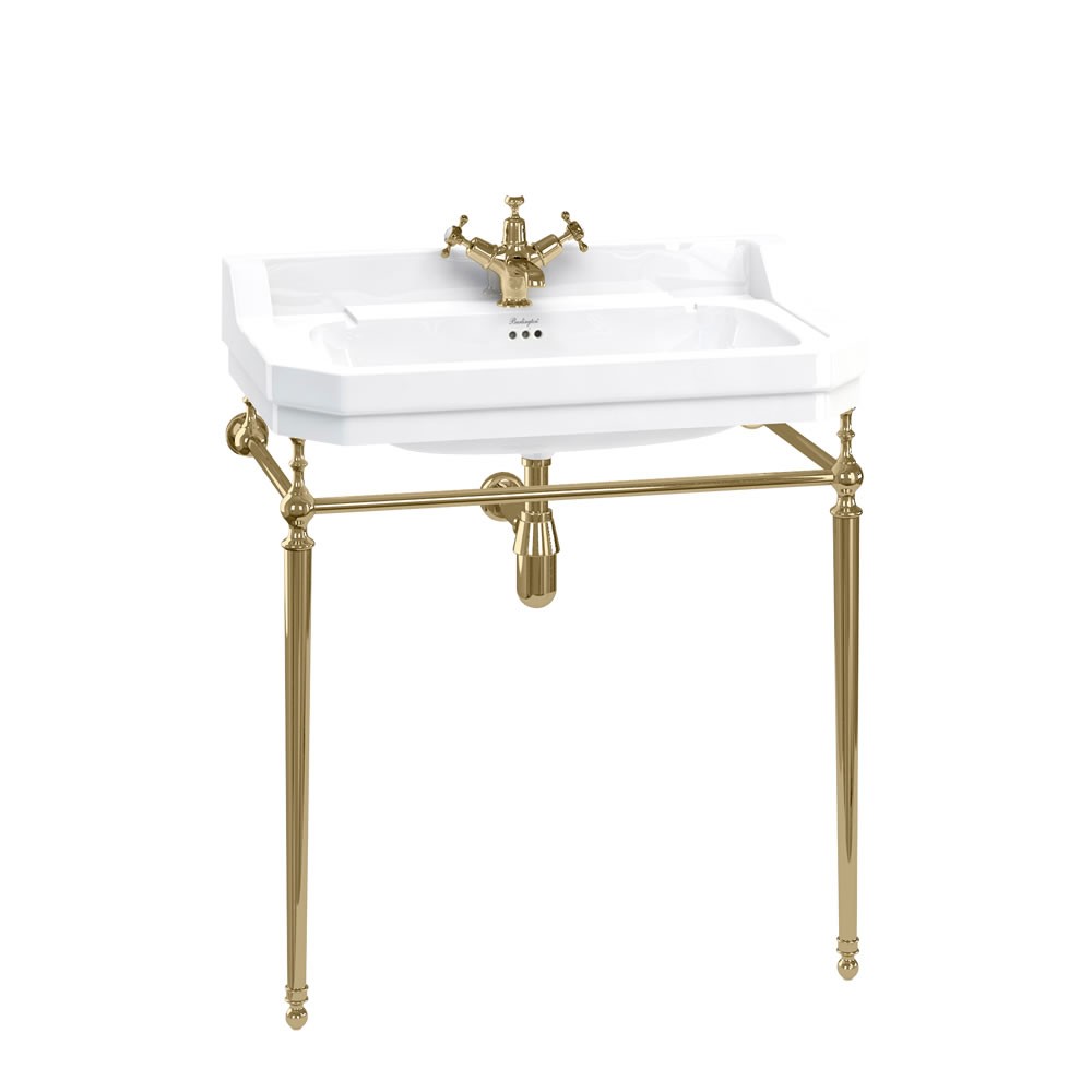 Burlington T50GOLD Basin Wash Stand (for 800mm Basins) Gold (Basin NOT Included)