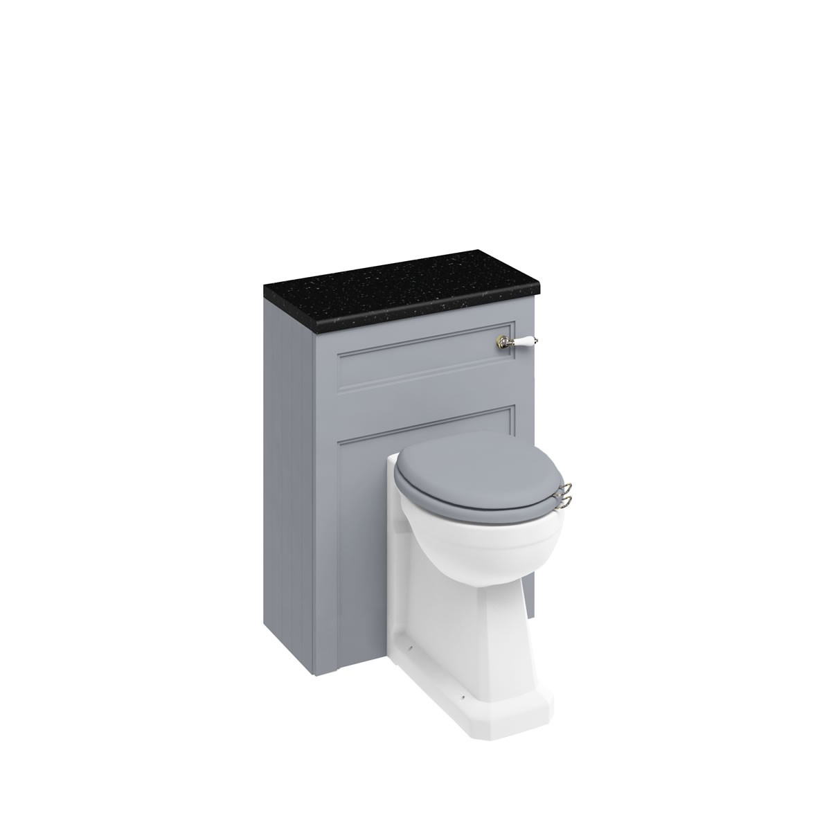 Burlington W60G 600mm WC Unit with Concealed Cistern & Ceramic Lever Classic Grey (Worktop/ BTW WC Pan/Toilet Seat NOT Included)
