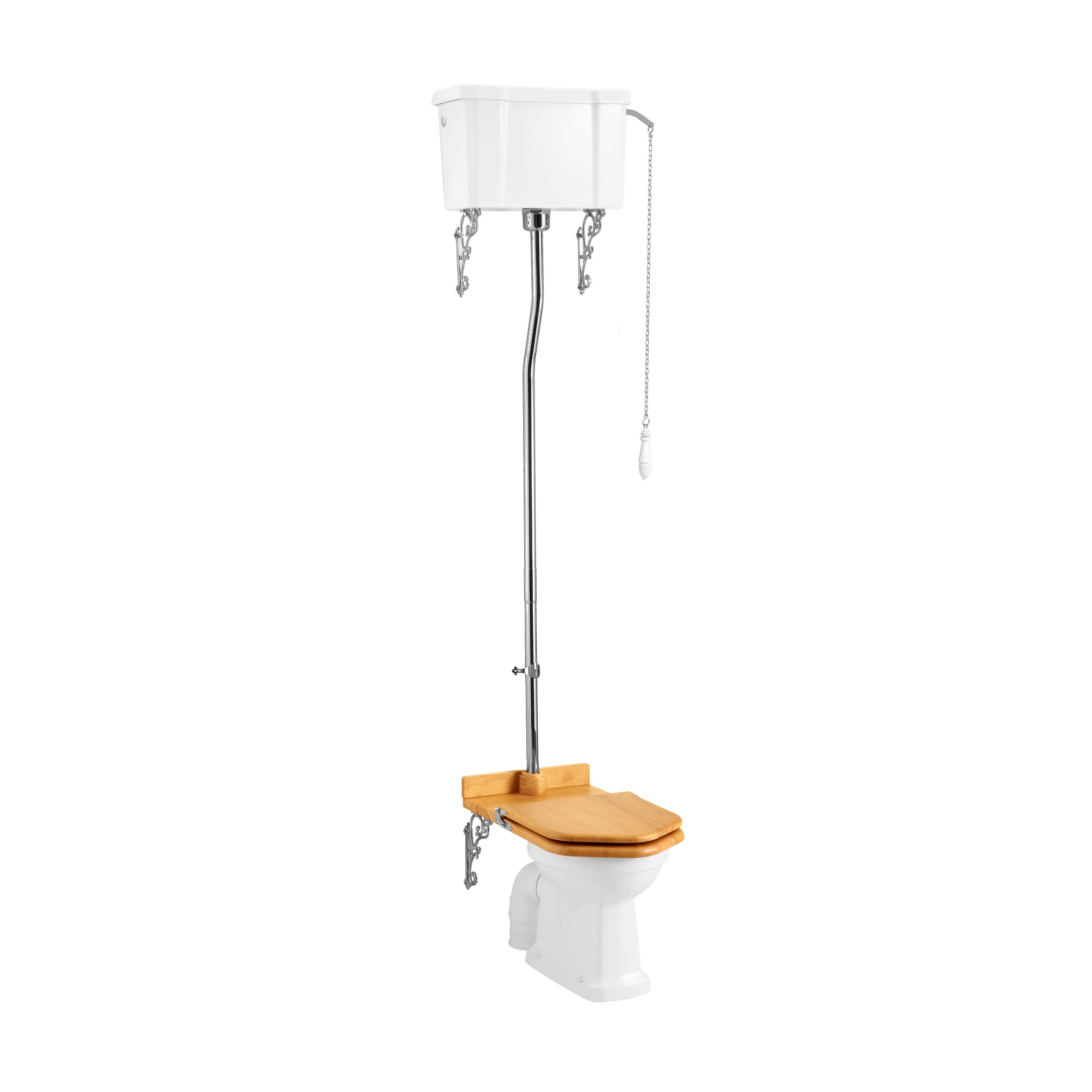 Burlington C28S High Level Cistern with Single Flush Fittings (WC Pan Flush Kit & Toilet Seat NOT Included)