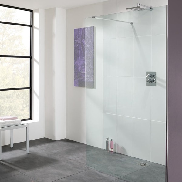 Lakes LK810-040S Walk-In Cannes 8mm Frameless Shower Panel 400x2000mm (Side Panel NOT Included)
