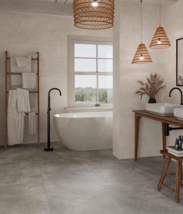 CaPietra Loft Porcelain Floor & Wall Tile (Satin Finish) Grey 600 x 600 x 10mm [7999]