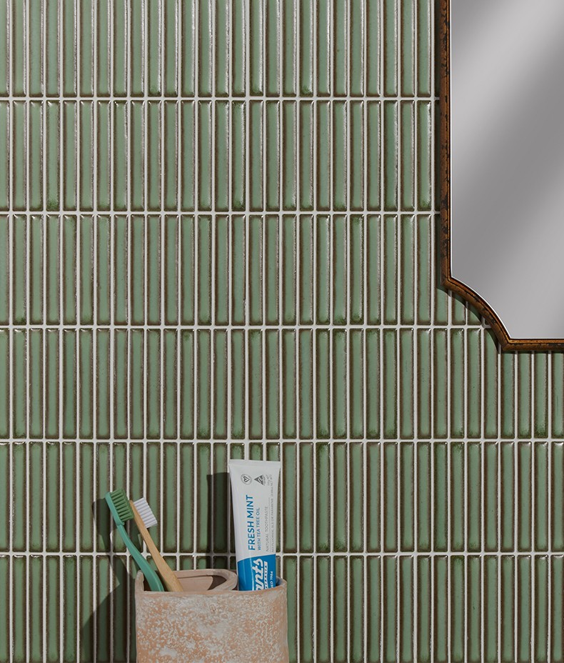 CaPietra Bamboo Lustre Porcelain Wall Tile (Satin Finish) Avocado 294 x 282 x 8mm [13540]