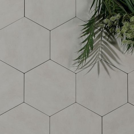 CaPietra Shadow White Field Porcelain Floor & Wall Tile (Matt Finish) 245 x 215 x 8mm [7863]