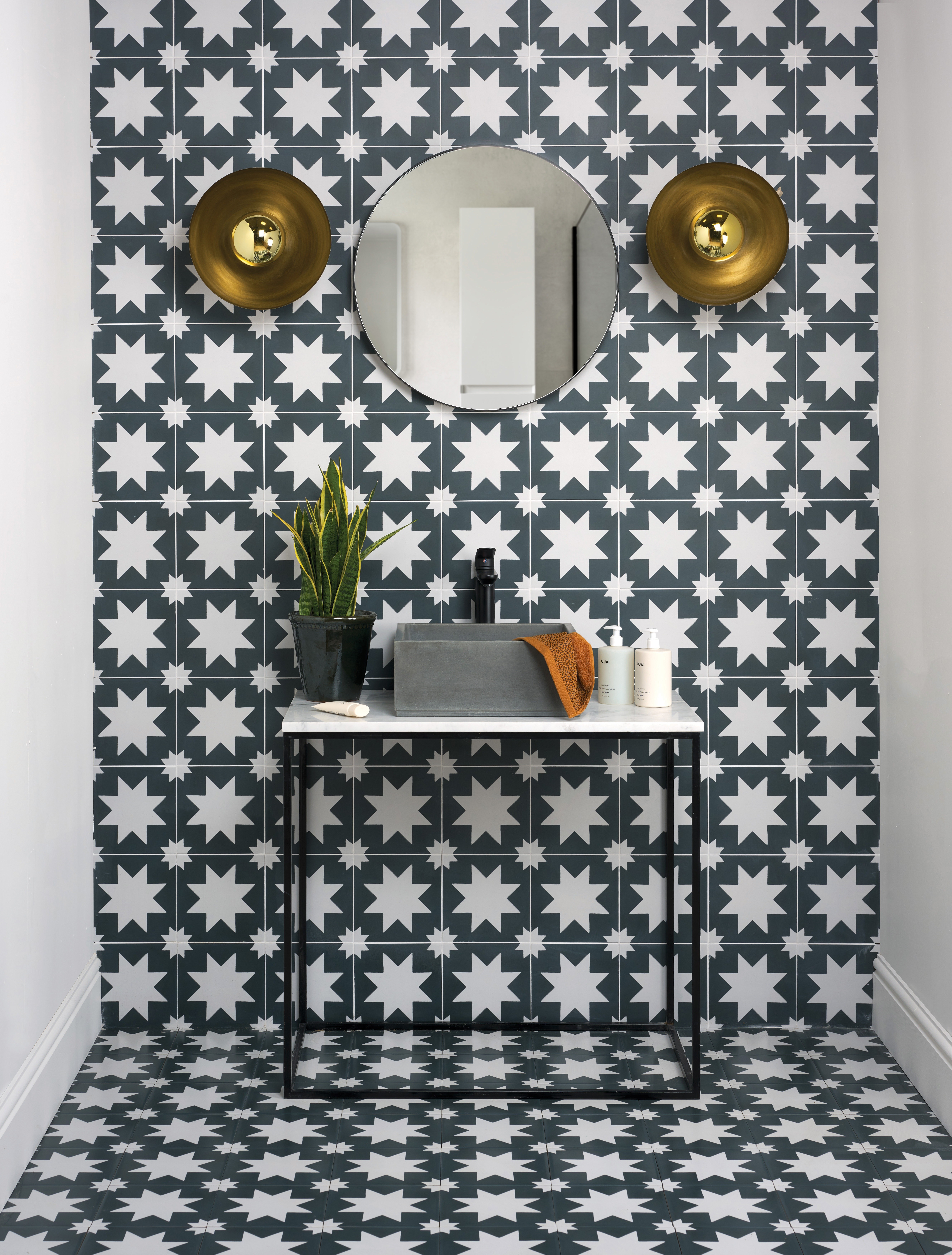 CaPietra Memphis Porcelain Floor & Wall Tile (Matt Finish) Graphite 200 x 200 x 8mm [7941]