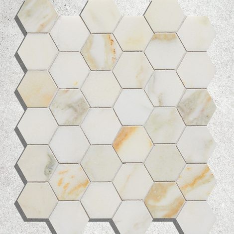 CaPietra Palazzo Oro Marble Floor & Wall Tile (Honed Finish) Hexagon Mosaic 285 x 250 x 10mm [9148]