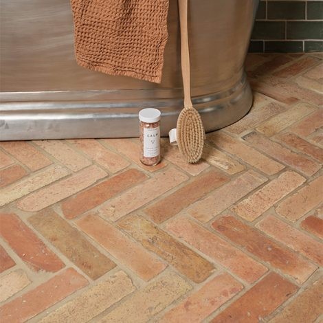 CaPietra Recycled Pavers Floor Tile (Reclaimed Finish) Terracotta Parquet 250 x 65 x 25mm [7958]