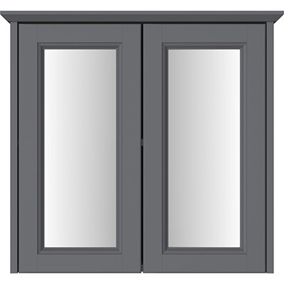 Heritage Caversham Double door mirror wall cabinet - Graphite KGRDMWU