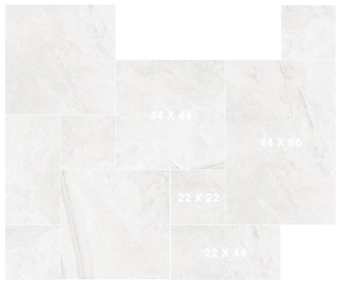 Craven Dunnill Malvern Stone Module Floor Tile - Pack Covers 0.87m2 White (Module Pack) [CDCO742]