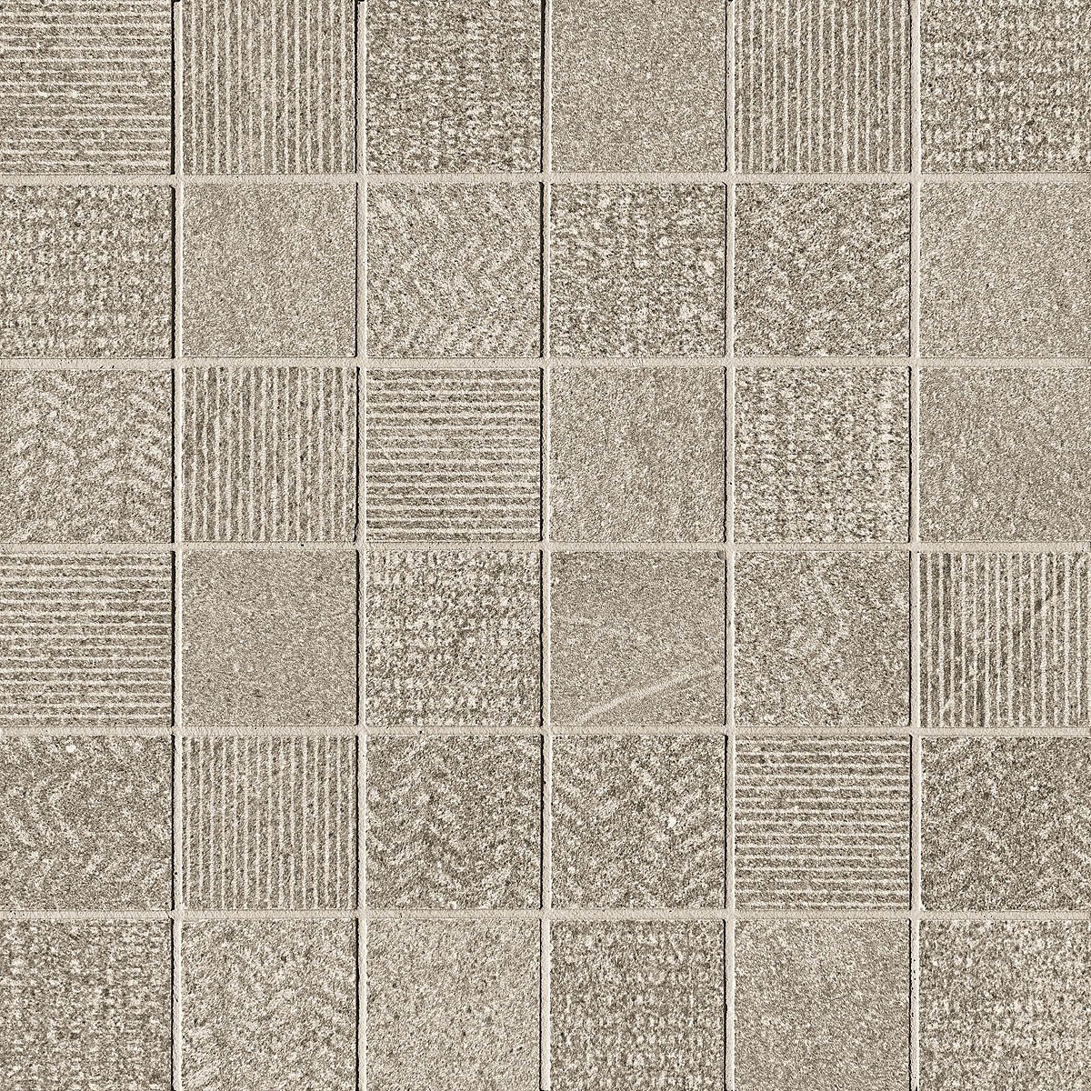 Craven Dunnill Hartington Mosaic Mix Wall Tile 300 x 300mm Taupe (Single) [CDLG110]