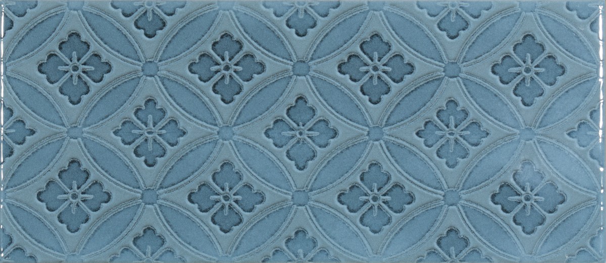 Craven Dunnill CDR168 Ambience Blue Steel Decor Wall Tile 250x110mm