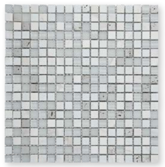 Craven Dunnill Treasure Mosaic Wall Tile 300 x 300mm Platinum Mix  (Single) [CR180]