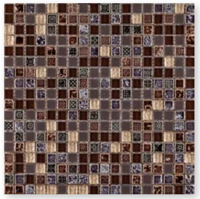 Craven Dunnill Treasure Mosaic Wall Tile 300 x 300mm Bronze Mix  (Single) [CR183]