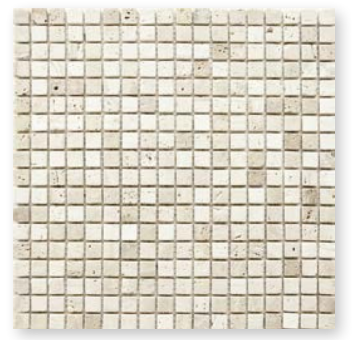 Craven Dunnill Natural Stone Fiore Mosaic Wall Tile 305 x 305mm Travertine (Single) [CR190]