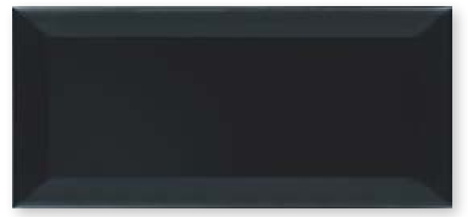 Craven Dunnill Petit Bevel Brick Matt Black Wall Tile 150x75mm (Box of 60) [REN131]