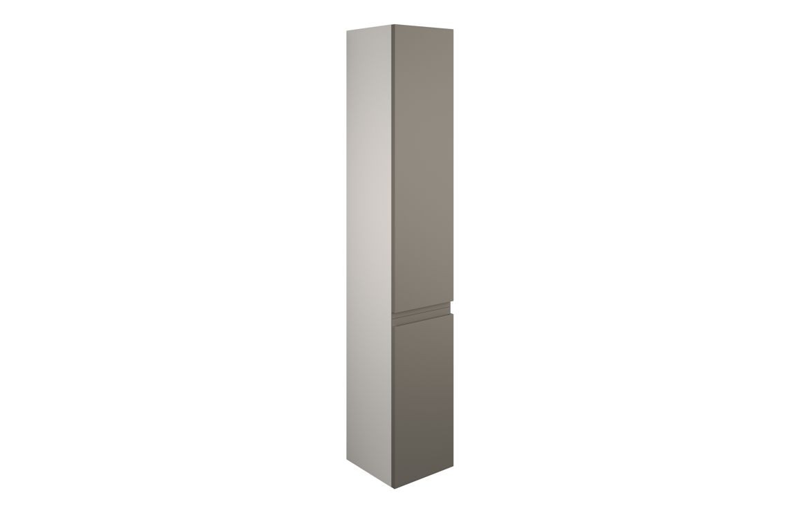 Corno Tall Unit 1760mm (2 Door) Matt Stone (Grey Cabinet) [PLUM110182]