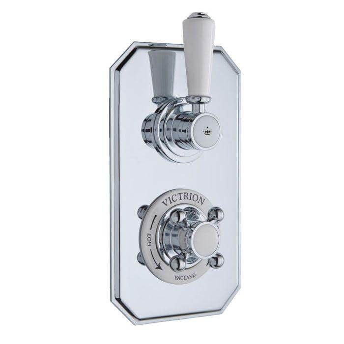 BC Designs CSA020BC Victrion Twin Concealed Shower Valve - Brushed Chrome