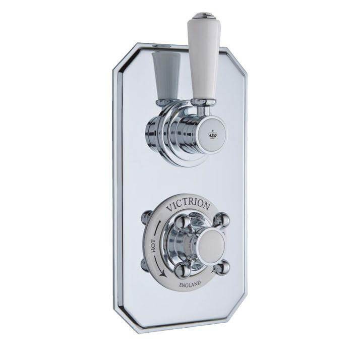 BC Designs CSA020BN Victrion Twin Concealed Shower Valve - Brushed Nickel