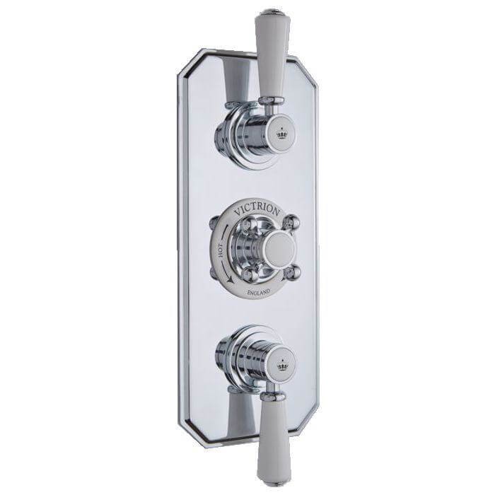 BC Designs CSA030BC Victrion Triple 2-Way Concealed Shower Valve - Brushed Chrome