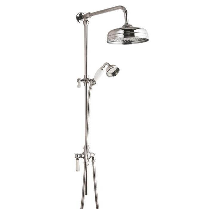 BC Designs CSB120BN Victrion Superbe Fixed Riser Kit & 8 inch Fixed head - Brushed Nickel