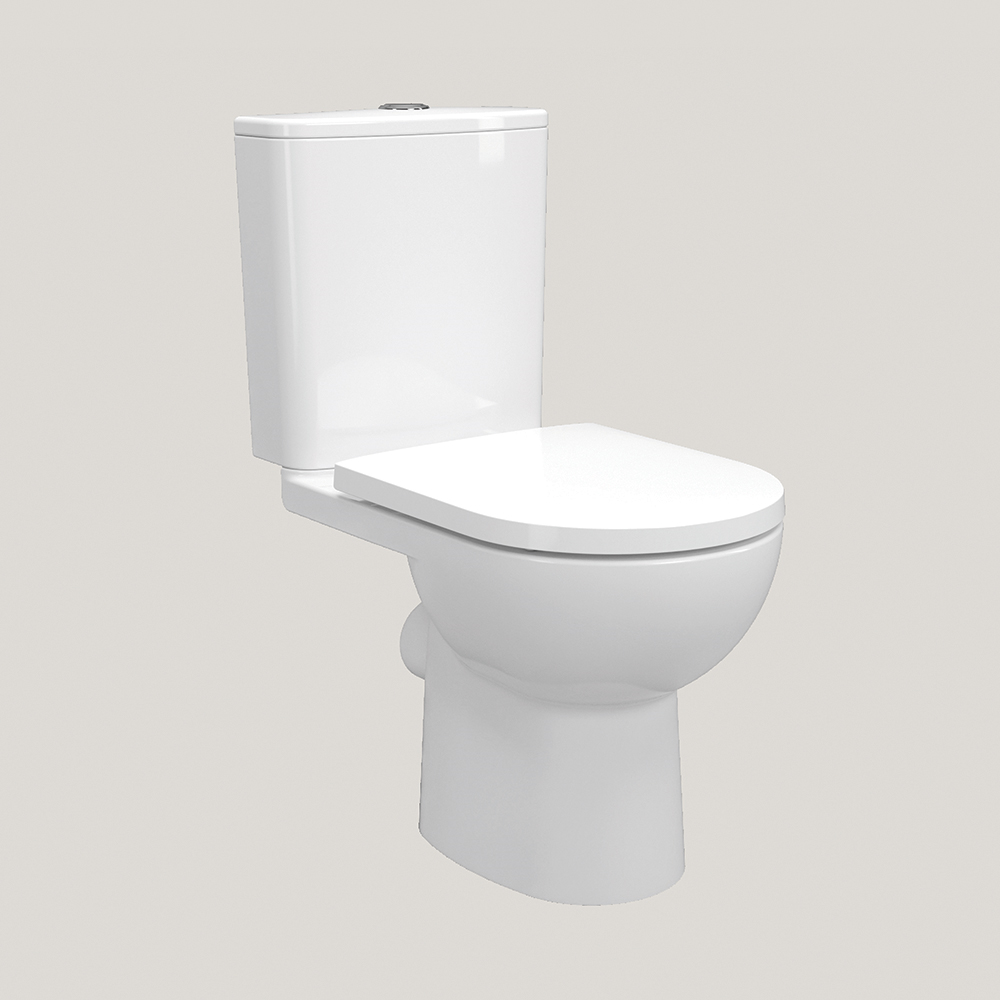 Imex Ceramics CT10176R Ivan Rimless Short Projection Open Back Close Coupled WC Pan - (WC pan only)