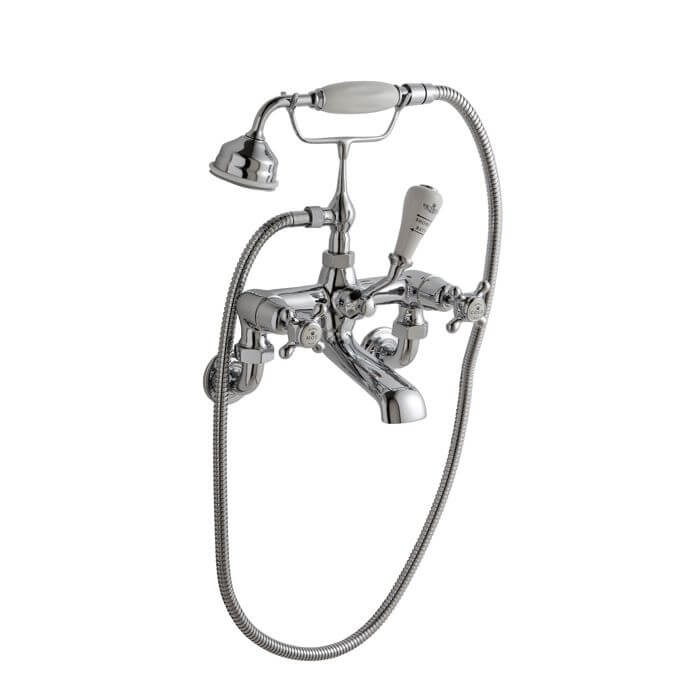 BC Designs CTA021N Victrion Crosshead Wall Mounted Bath Shower Mixer - Nickel