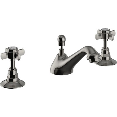 Heritage Dawlish 3 Taphole Basin Mixer Brushed Nickel [TDCN06]