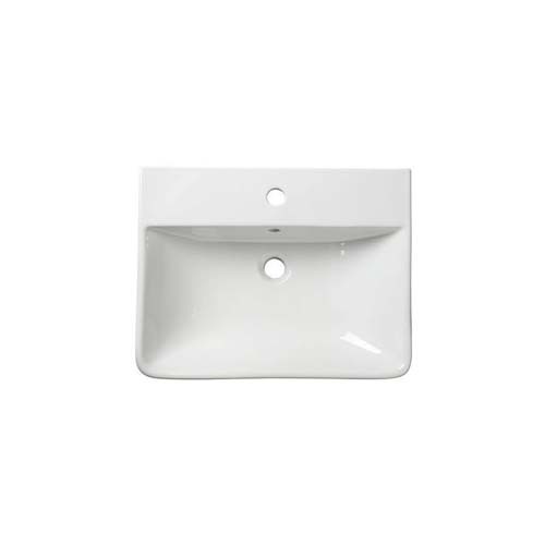 Tavistock DC14002 Aerial 560mm semi-countertop basin - 1 Tap Hole - White